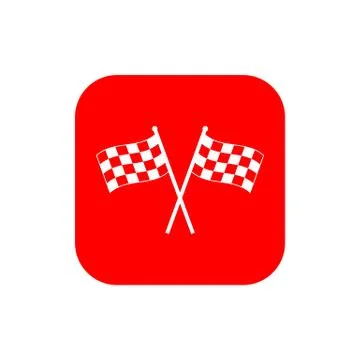 Racing flag icon. Vector illustration, flat design. Stock Illustration