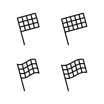 Racing flag icon vector. race flag sign and symbol.Checkered racing flag icon Stock Illustration