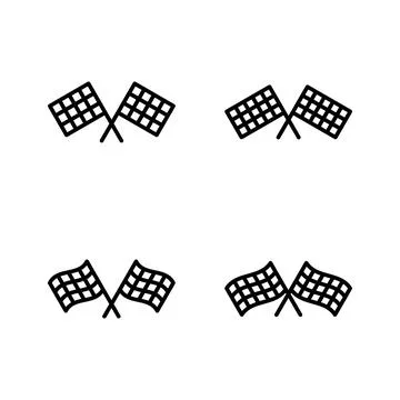 Racing flag icon vector. race flag sign and symbol.Checkered racing flag icon Stock Illustration
