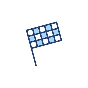Racing flag icon vector. race flag sign and symbol.Checkered racing flag icon Stock Illustration