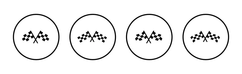 Racing flag icon vector. race flag sign and symbol.Checkered racing flag icon Stock Illustration