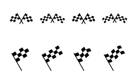 Racing flag icon vector. race flag sign and symbol.Checkered racing flag icon Stock Illustration