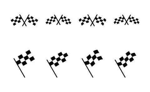 Racing flag icon vector. race flag sign and symbol.Checkered racing flag icon Stock Illustration