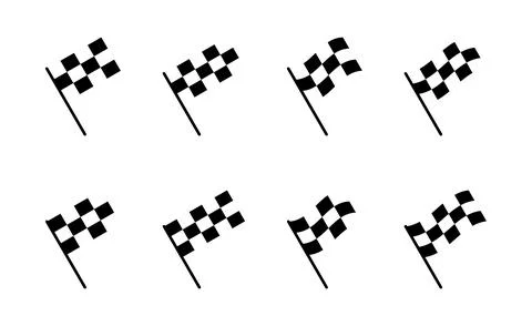 Racing flag icon vector. race flag sign and symbol.Checkered racing flag icon Stock Illustration