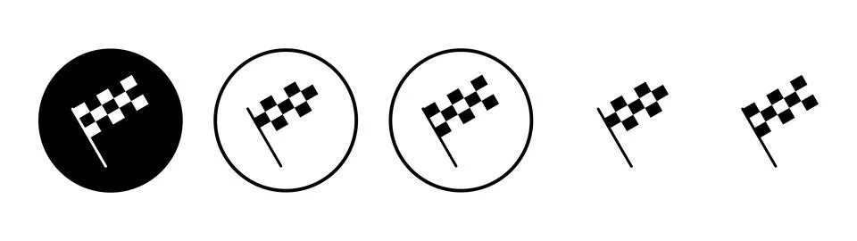 Racing flag icon vector. race flag sign and symbol.Checkered racing flag icon Stock Illustration