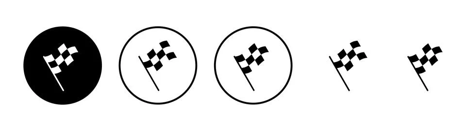 Racing flag icon vector. race flag sign and symbol.Checkered racing flag icon Stock Illustration