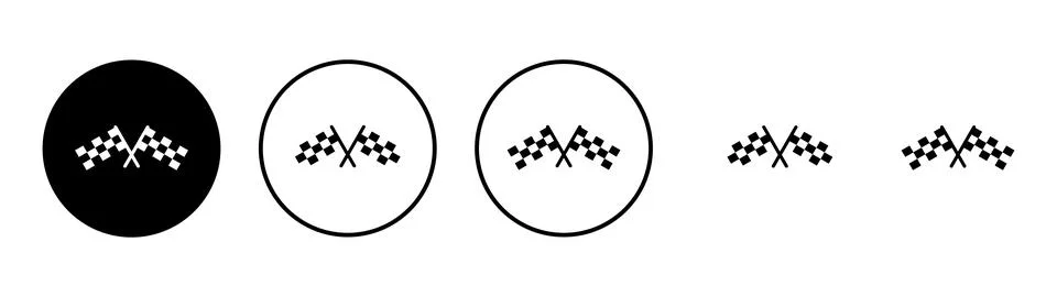 Racing flag icon vector. race flag sign and symbol.Checkered racing flag icon 스톡 일러스트