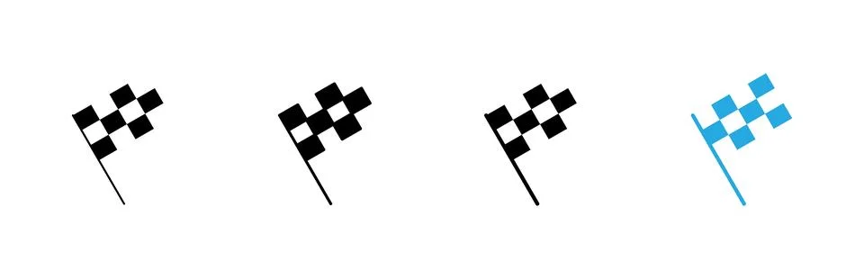 Racing flag icon vector. race flag sign and symbol.Checkered racing flag icon Stock Illustration