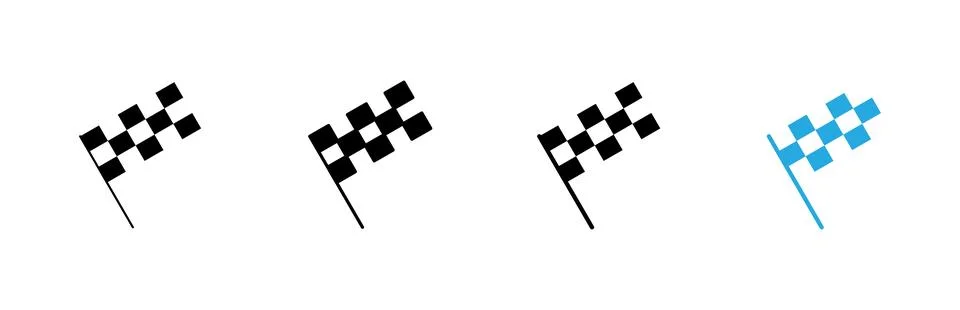 Racing flag icon vector. race flag sign and symbol.Checkered racing flag icon Stock Illustration