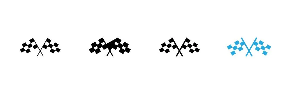 Racing flag icon vector. race flag sign and symbol.Checkered racing flag icon Illustrazione stock