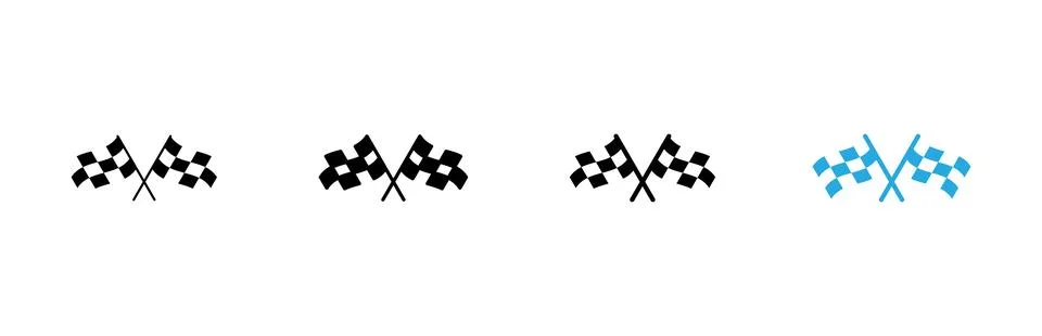 Racing flag icon vector. race flag sign and symbol.Checkered racing flag icon Stock Illustration