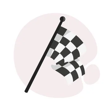 Racing flag illustration design element, flat icon Illustrazione stock