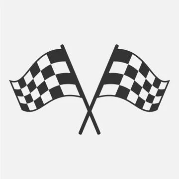 Racing flag isolated on white background. Vector illustration. Illustrazione stock
