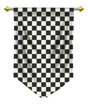 Racing Flag Isolated on White Stock Illustration