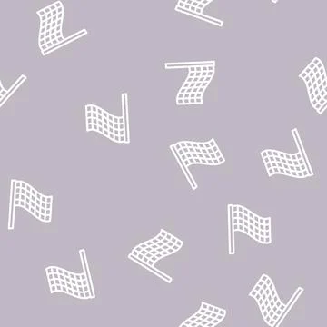 Racing flag line vector seamless pattern Illustrazione stock