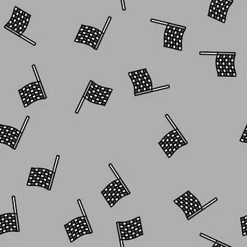 Racing flag vector seamless pattern Illustrazione stock