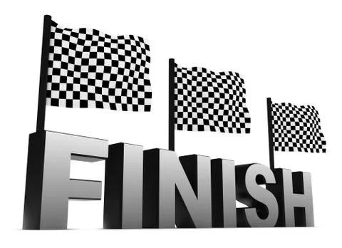 Racing Flags and Finish Illustrazione stock