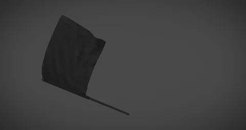 Racing flags - Black flag looping animation with alpha mask Stock Footage 101323414