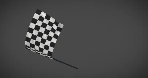 Racing flags - Checker flag looping animation with alpha mask Stock Footage 101323466