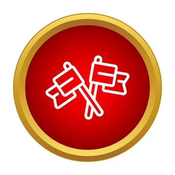Racing flags competition and event symbols icon Stock Illustration