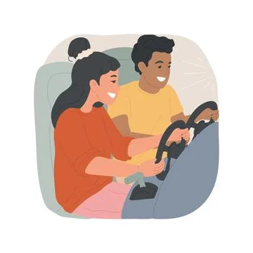Racing game isolated cartoon vector illustration. Ilustración de archivo