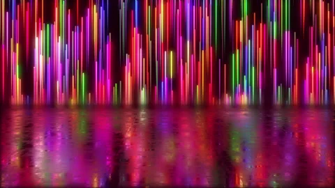 Racing Glowing Lines Loop Stock Footage 234579769