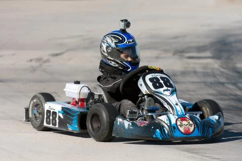 Racing go kart, junior class Stock Photos