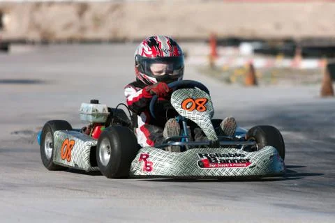 Racing go kart, junior class Stock-Fotos