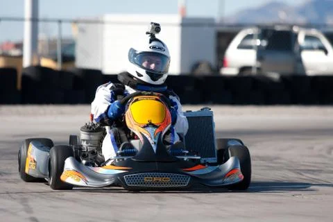 Racing go kart Stock-Fotos
