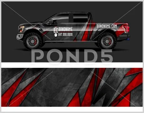 Racing graphics for vinyl wrap race cars, cargo vans and livery ~ Clip ...
