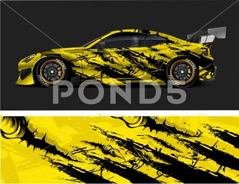 Racing graphics for vinyl wrap race cars, cargo vans and livery ...