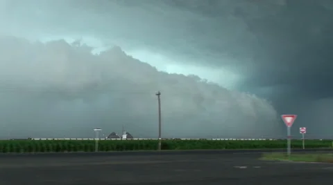 Racing the Gust Front Stock Footage 54754295