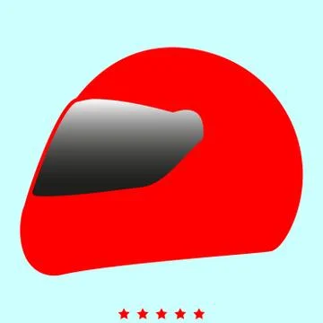 Racing helmet it is icon . Stock Illustration