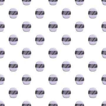 Racing helmet seamless pattern for motor sports background Stock Illustration