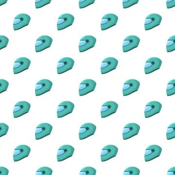 Racing helmet seamless pattern for safety and speed Illustrazione stock