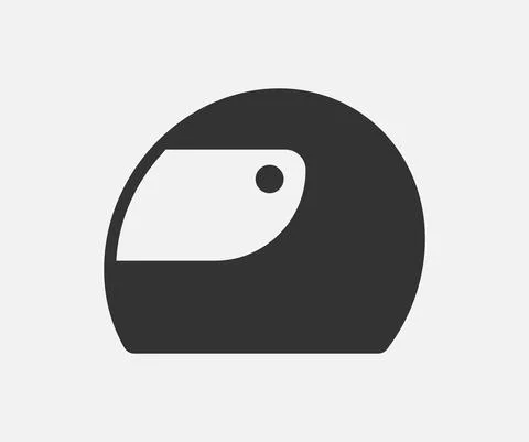 Racing helmet vector icon on white background Illustrazione stock