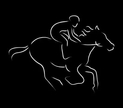 Racing Horse Stock Illustration