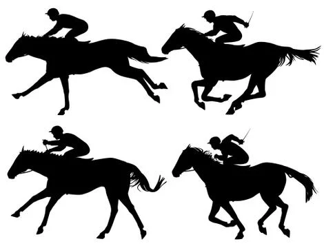 Racing horses Stock Illustration