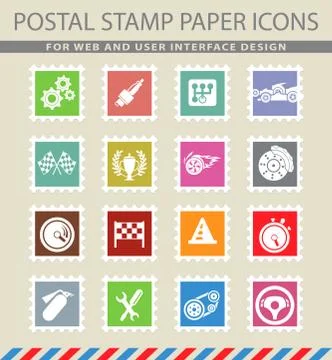 Racing icon set 스톡 일러스트