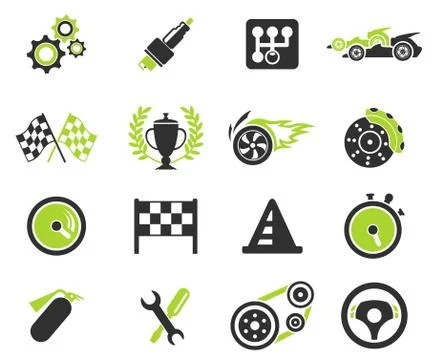 Racing icons Stock Illustration