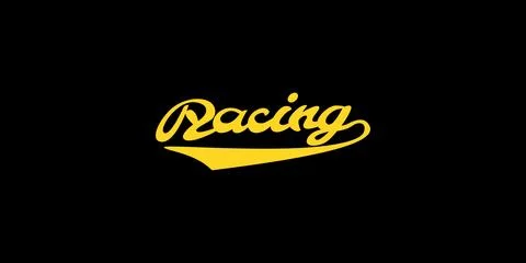 Racing Lettering Typography Vector – decal design Stock Illustration