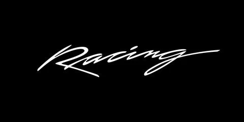 Racing Lettering Vector – Bold Speed Typography for Motorsports Logos, Posters Stock Illustration