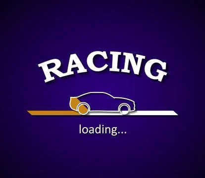 Racing is loading background template with racing car Stock Illustration
