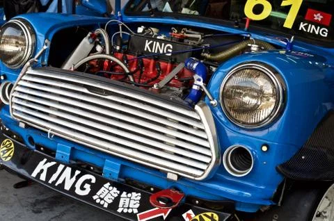 Racing Mini Cooper 스톡 사진