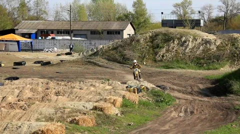 Racing motorcyclist Stock Footage 751193