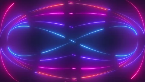 Racing Neon Lines Loop Stock Footage 231370933