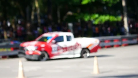 Racing pick up car Video stock 95554156