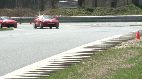 Racing on a rainy day (2 of 8) Stock Footage 32038502