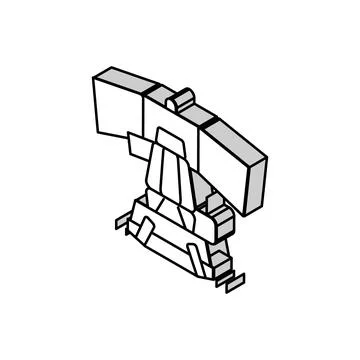 Racing simulator cockpit isometric icon vector illustration Stock Illustration
