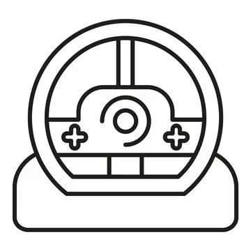 Racing simulator steering wheel gaming controller icon Stock Illustration